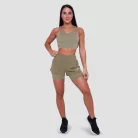 Pulse 2in1 női futó rövidnadrág Vetiver - S - zöld - GymBeam