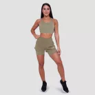 Pulse 2in1 női futó rövidnadrág Vetiver - L - zöld - GymBeam