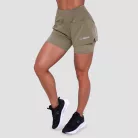 Pulse 2in1 női futó rövidnadrág Vetiver - XL - zöld - GymBeam