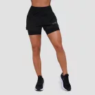 Pulse 2in1 női futó rövidnadrág Black - XXL - fekete - GymBeam