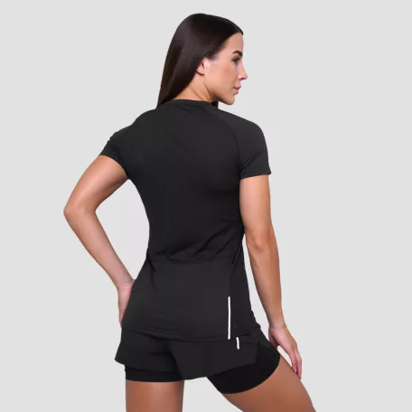 Pulse női futópóló Black - XS - fekete - GymBeam