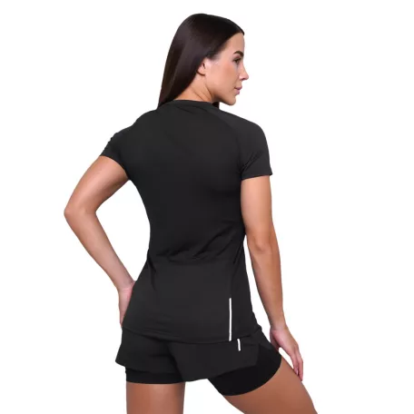 Pulse női futópóló Black - S - fekete - GymBeam