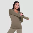 Pulse 1/2 Zip női futófelső Vetiver - XS - zöld - GymBeam