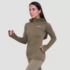 Pulse 1/2 Zip női futófelső Vetiver - XS - zöld - GymBeam