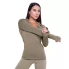 Pulse 1/2 Zip női futófelső Vetiver - XS - zöld - GymBeam