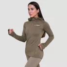 Pulse 1/2 Zip női futófelső Vetiver - S - zöld - GymBeam