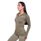 Pulse 1/2 Zip női futófelső Vetiver - S - zöld - GymBeam