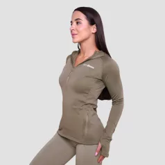 Pulse 1/2 Zip női futófelső Vetiver - M - zöld - GymBeam