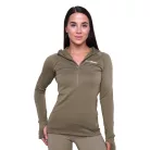Pulse 1/2 Zip női futófelső Vetiver - M - zöld - GymBeam