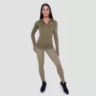 Pulse 1/2 Zip női futófelső Vetiver - XL - zöld - GymBeam