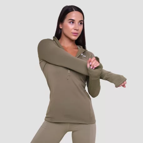 Pulse 1/2 Zip női futófelső Vetiver - XXL - zöld - GymBeam