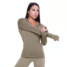 Pulse 1/2 Zip női futófelső Vetiver - XXL - zöld - GymBeam