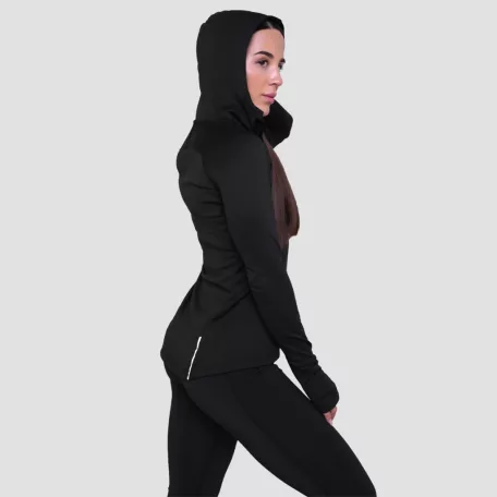 Pulse 1/2 Zip női futófelső Black - XS - fekete - GymBeam