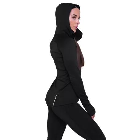 Pulse 1/2 Zip női futófelső Black - XS - fekete - GymBeam