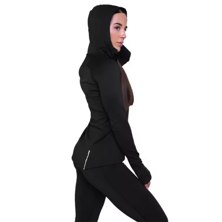 Pulse 1/2 Zip női futófelső Black - M - fekete - GymBeam