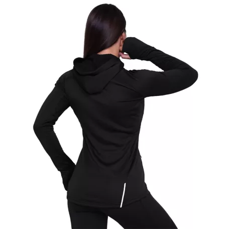 Pulse 1/2 Zip női futófelső Black - XL - fekete - GymBeam