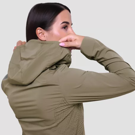 Pulse női futódzseki Vetiver - XS - zöld - GymBeam