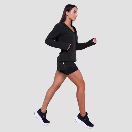 Pulse női futódzseki Black - XS - fekete - GymBeam