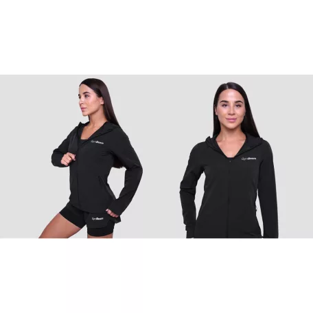 Pulse női futódzseki Black - XS - fekete - GymBeam