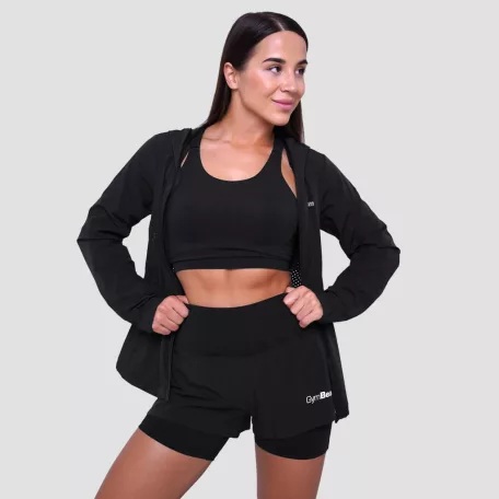 Pulse női futódzseki Black - L - fekete - GymBeam