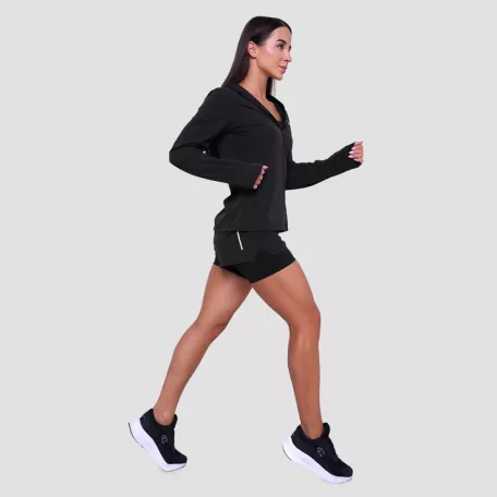Pulse női futódzseki Black - XL - fekete - GymBeam