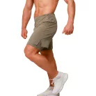 Pulse 2in1 futó rövidnadrág Vetiver - S - zöld - GymBeam