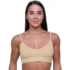 Triangle melltartó Nude - L - krém - GymBeam
