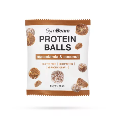 Protein Balls - 45 g - makadamdió & kókusz - GymBeam