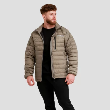 Puffer férfi kabát Vetiver/Black - L - zöld - GymBeam