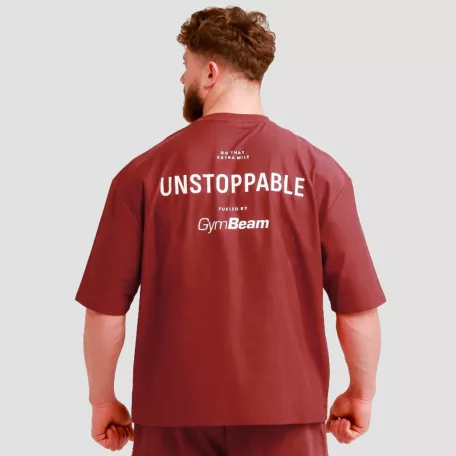 Unstoppable oversized póló Red - L - piros - GymBeam
