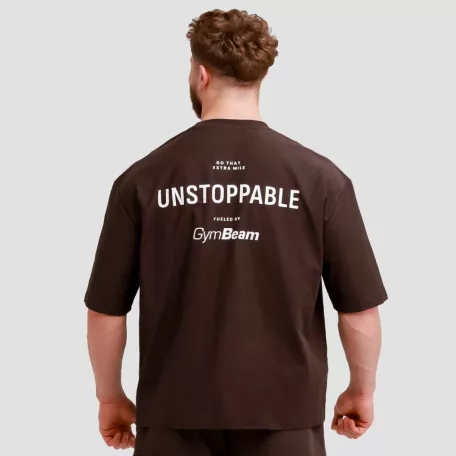 Unstoppable oversized póló Brown - S - barna - GymBeam