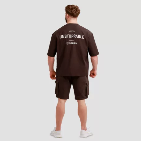 Unstoppable oversized póló Brown - S - barna - GymBeam