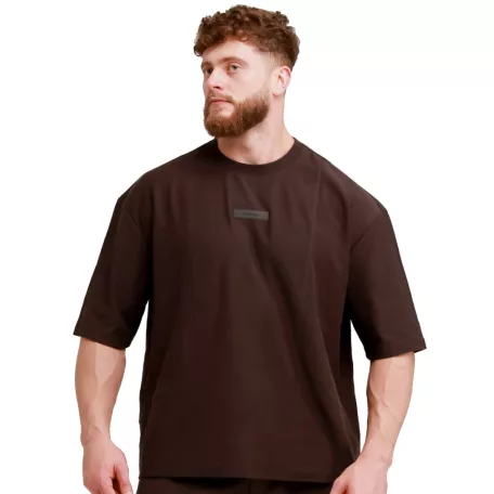 Unstoppable oversized póló Brown - S - barna - GymBeam