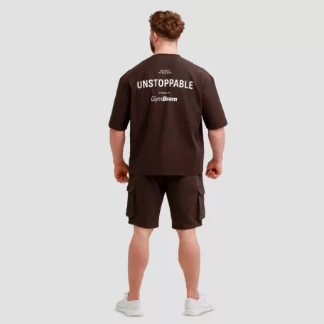 Unstoppable oversized póló Brown - M - barna - GymBeam