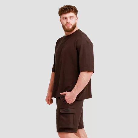 Unstoppable oversized póló Brown - L - barna - GymBeam