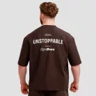 Unstoppable oversized póló Brown - XXL - barna - GymBeam