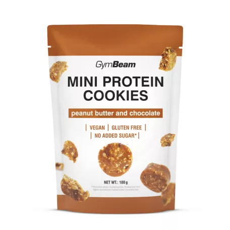 Mini Protein Cookies - 100 g - mogyoróvaj-csoki - GymBeam