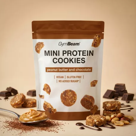 Mini Protein Cookies - 100 g - mogyoróvaj-csoki - GymBeam