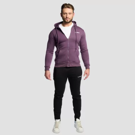 Cipzáras kapucnis pulóver Obsidian - XXXL - lila - GymBeam