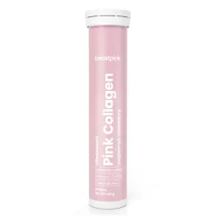   Pink kollagén pezsgőtabletta - 20 tabletta - eper-málna - BeastPink - GymBeam