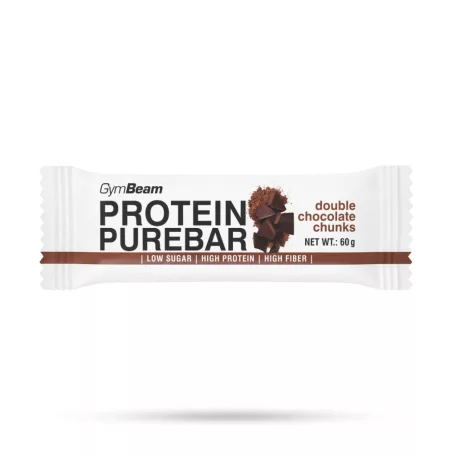 PureBar fehérjeszelet - 60 g - dupla csokidarabok - GymBeam