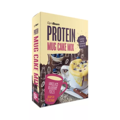 Protein Mug Cake Mix 500 g - vanília áfonya darabokkal - GymBeam