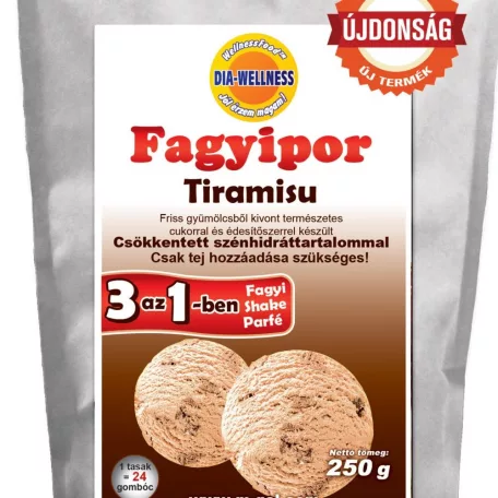 Maltit mentes Dia-Wellness fagylaltporok több ízben tiramisu
