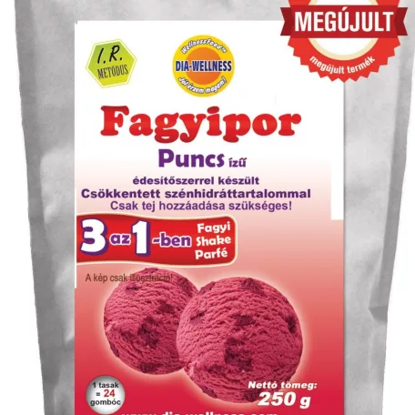 Maltit mentes Dia-Wellness fagylaltporok több ízben puncs