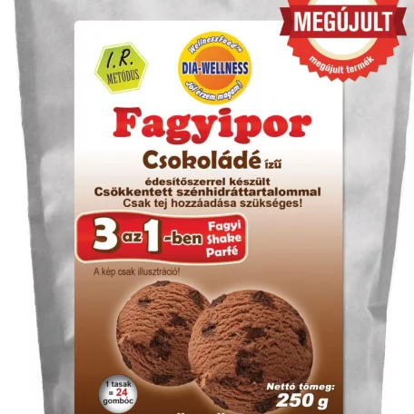 Maltit mentes Dia-Wellness fagylaltporok több ízben csoki