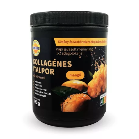 Mangós kollagénes italpor édesítőszerrel