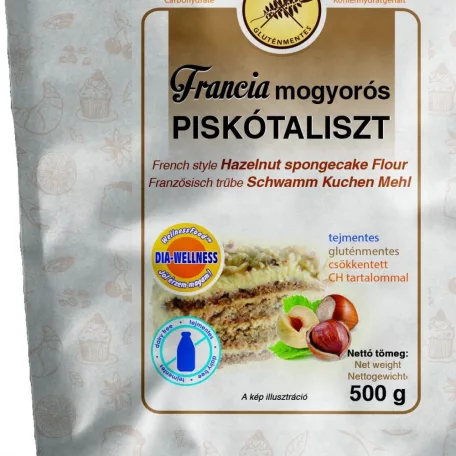 Gluténmentes Francia mogyorós piskótaliszt