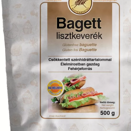 Prémium gluténmentes bagett lisztkeverék csökkentett szénhidráttartalommal