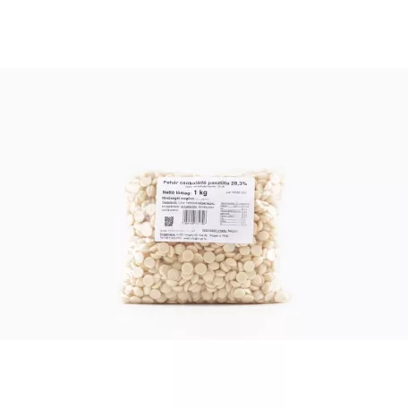Fehércsokoládé pasztilla 1 kg