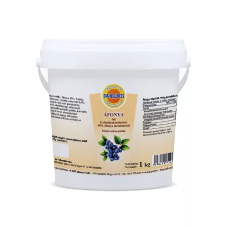 Dia-wellness áfonya ízű gyümölcskészítmény 30% áfonya tartalommal 1 kg